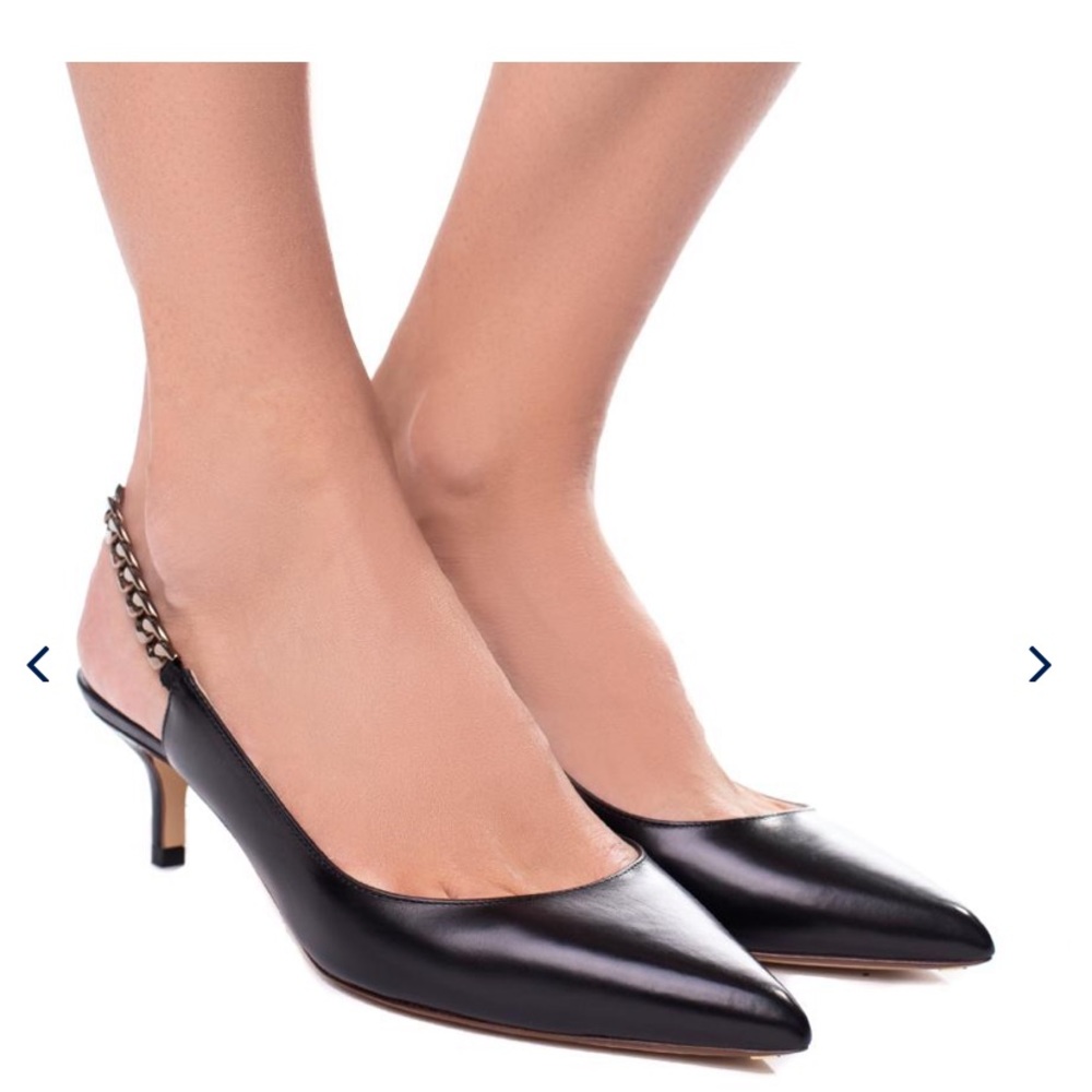 Sale-Francesco Russo chain kitten heels 38.5